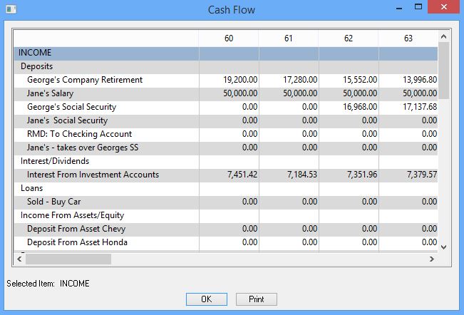 Cash Flow Screen Report